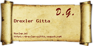 Drexler Gitta névjegykártya